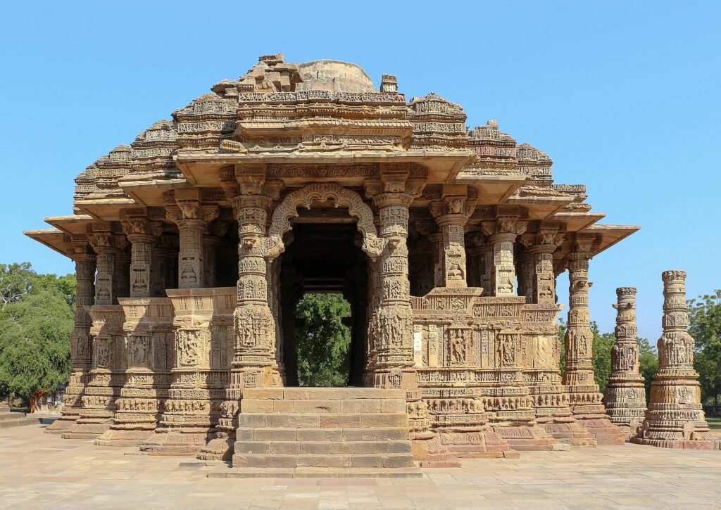 Sabha Mandap at the Sun Temple in Modhera, Mehsana
